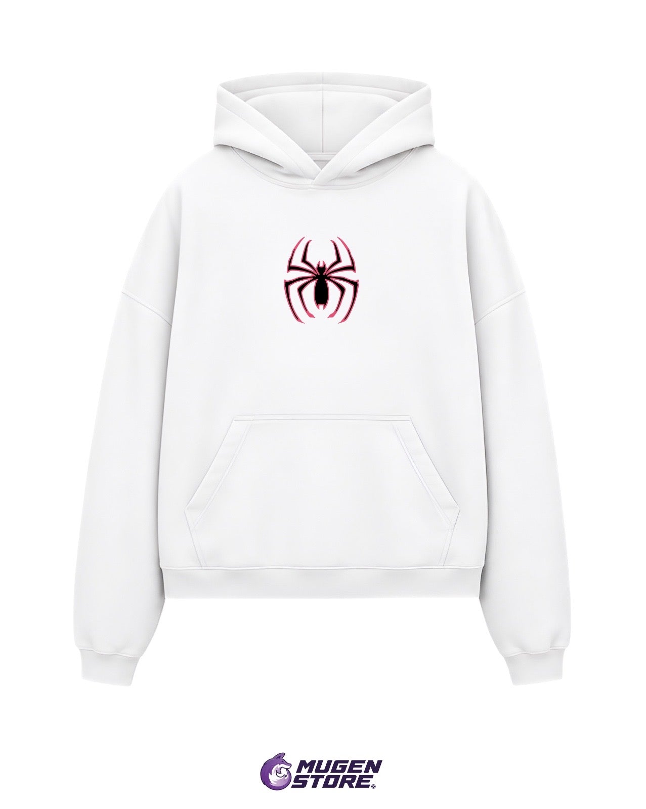🕸️ HOODIE "NEON WEB" – GHOST-SPIDER EDITION (BLANCO)