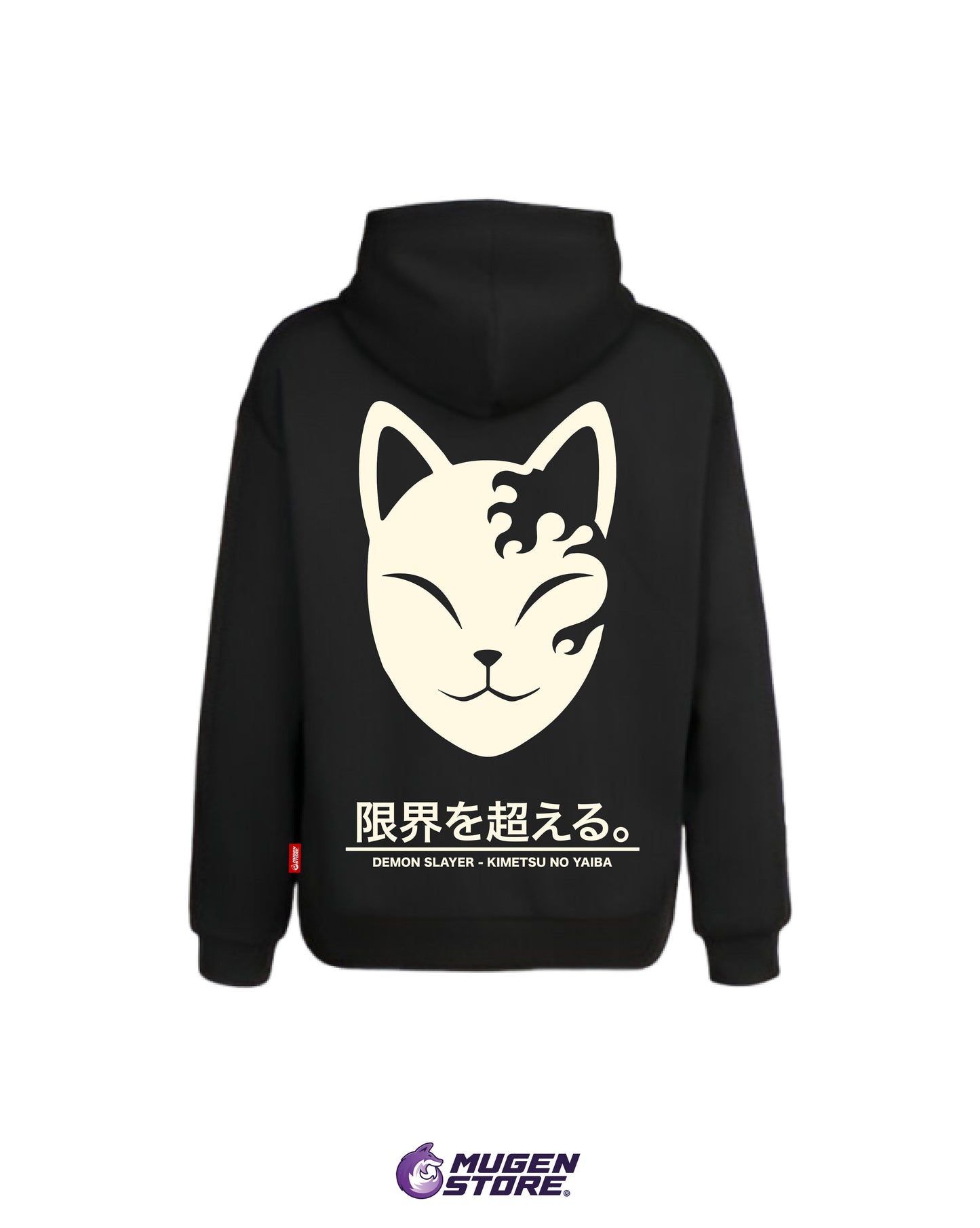 🦊 Hoodie Máscara de Zorro – Demon Slayer 🦊