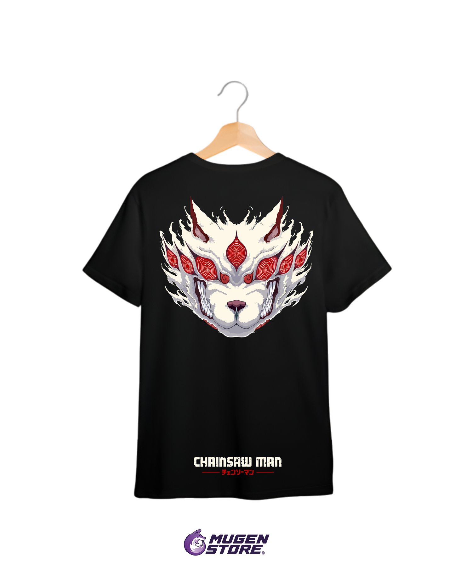 🦊 Camiseta Zorro Demonio – Contrato de Aki (Chainsaw Man)