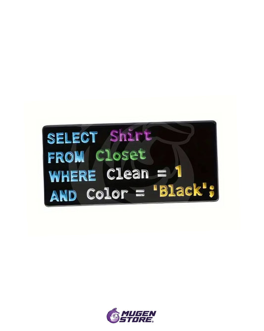 💻 Pin SELECT Shirt – SQL para Developers con Estilo 🖤