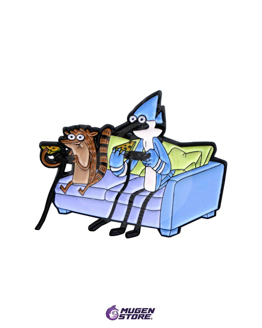 🎮 Pin Mordecai y Rigby Gaming – Un Show Más 🍕