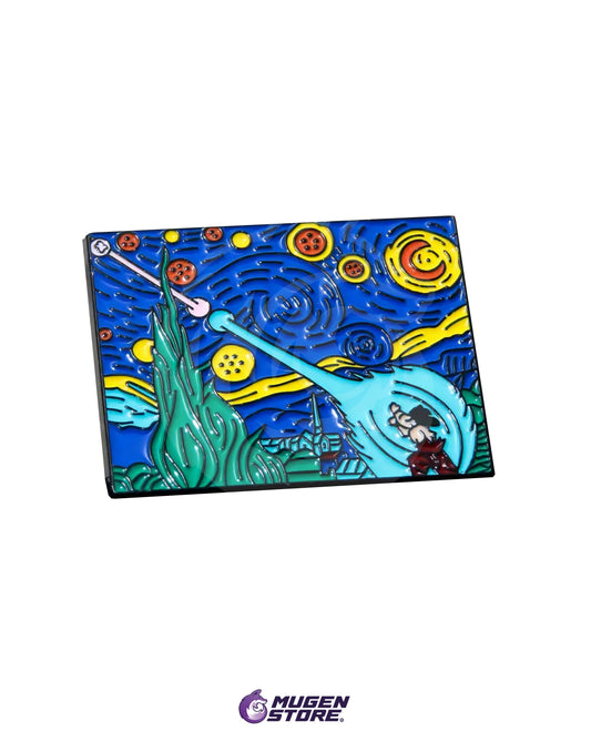 🎨 Pin Kamehameha en la Noche Estrellada – Goku x Van Gogh 💫