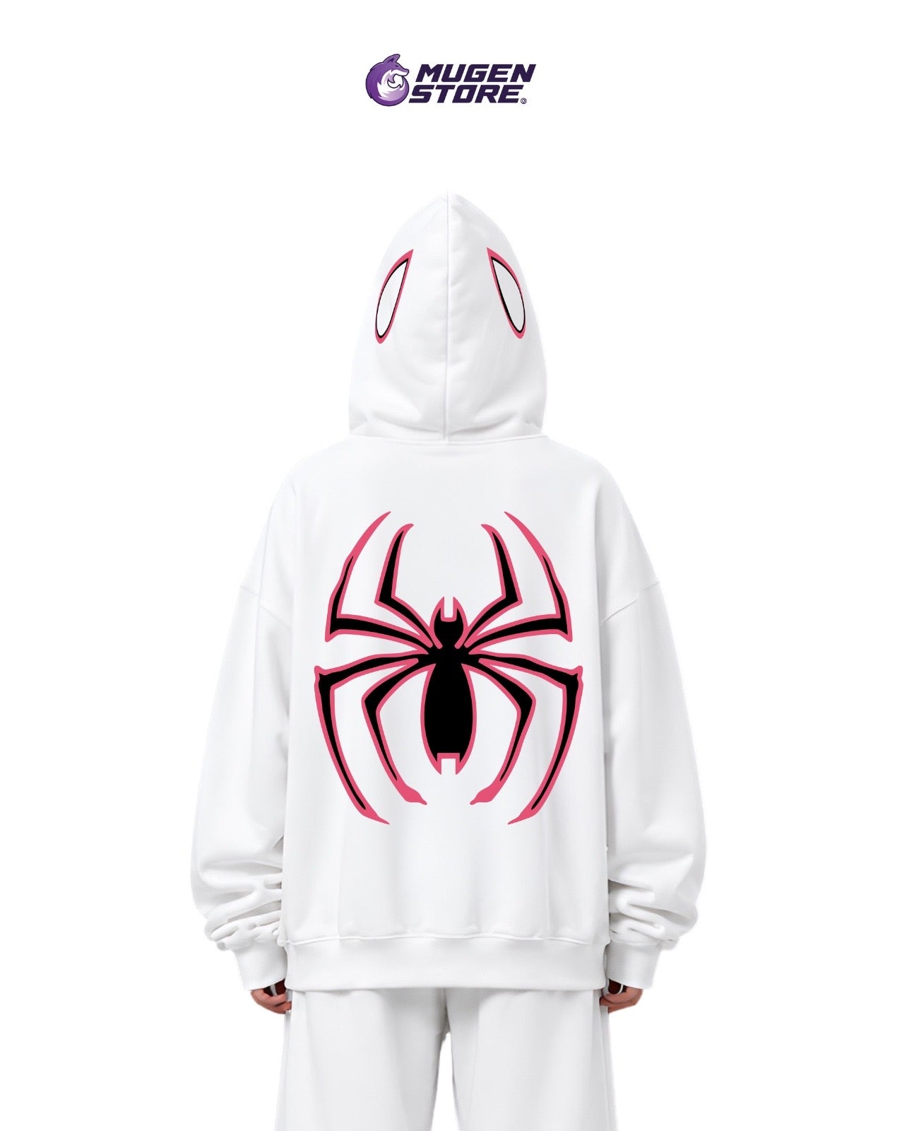 🕸️ HOODIE "NEON WEB" – GHOST-SPIDER EDITION (BLANCO)