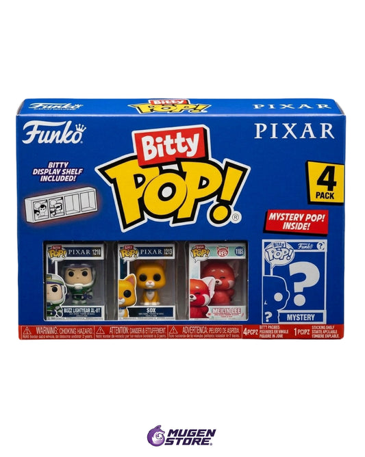 🧸 Bitty Pop! Pixar – Caja Coleccionable 4 Pack