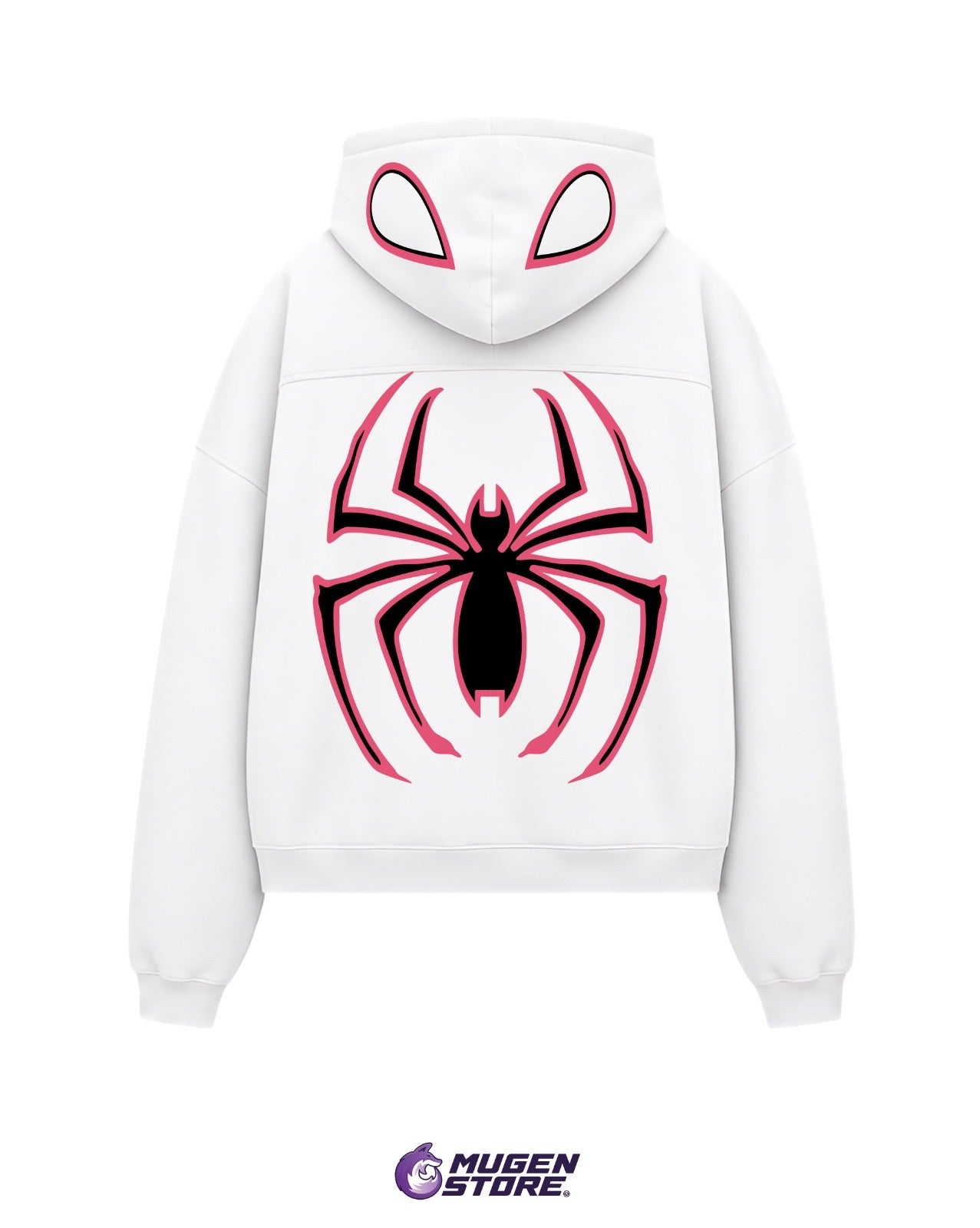 🕸️ HOODIE "NEON WEB" – GHOST-SPIDER EDITION (BLANCO)