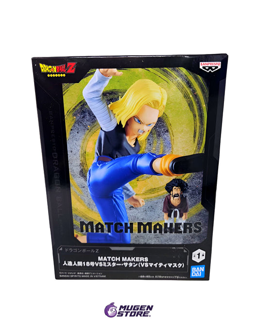 ANDROID 18 & MR. SATAN FIGURA COLECCIONABLE DE DRAGON BALL Z – MATCH MAKERS (VS MIGHTY MASK)