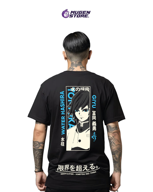 🌊 Camiseta Giyu Tomioka – Pilar del Agua | Hashira N° 02