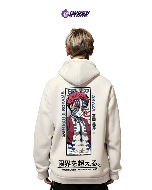 ❄️ Hoodie Akaza – Luna Superior Tres | Demon Slayer