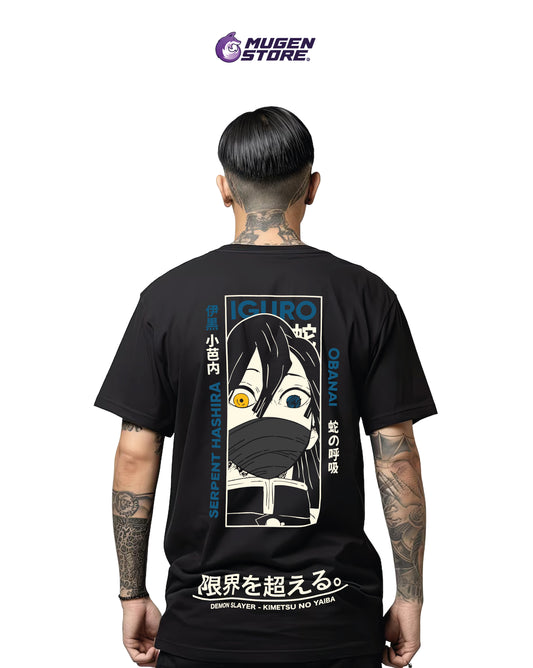 🐍 Camiseta Obanai Iguro – Pilar de la Serpiente | Hashira N° 06