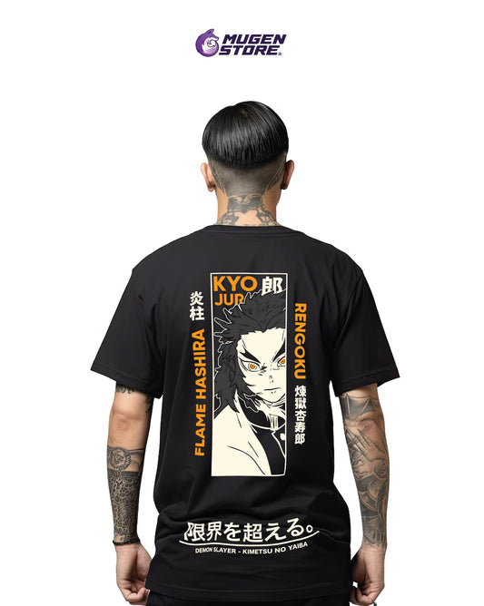 🔥 Camiseta Kyojuro Rengoku – Pilar de la Llama | Hashira N° 03