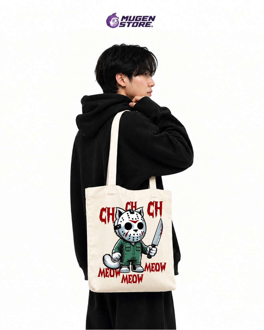 🔪 Tote Bag Jason Meow (Viernes 13)