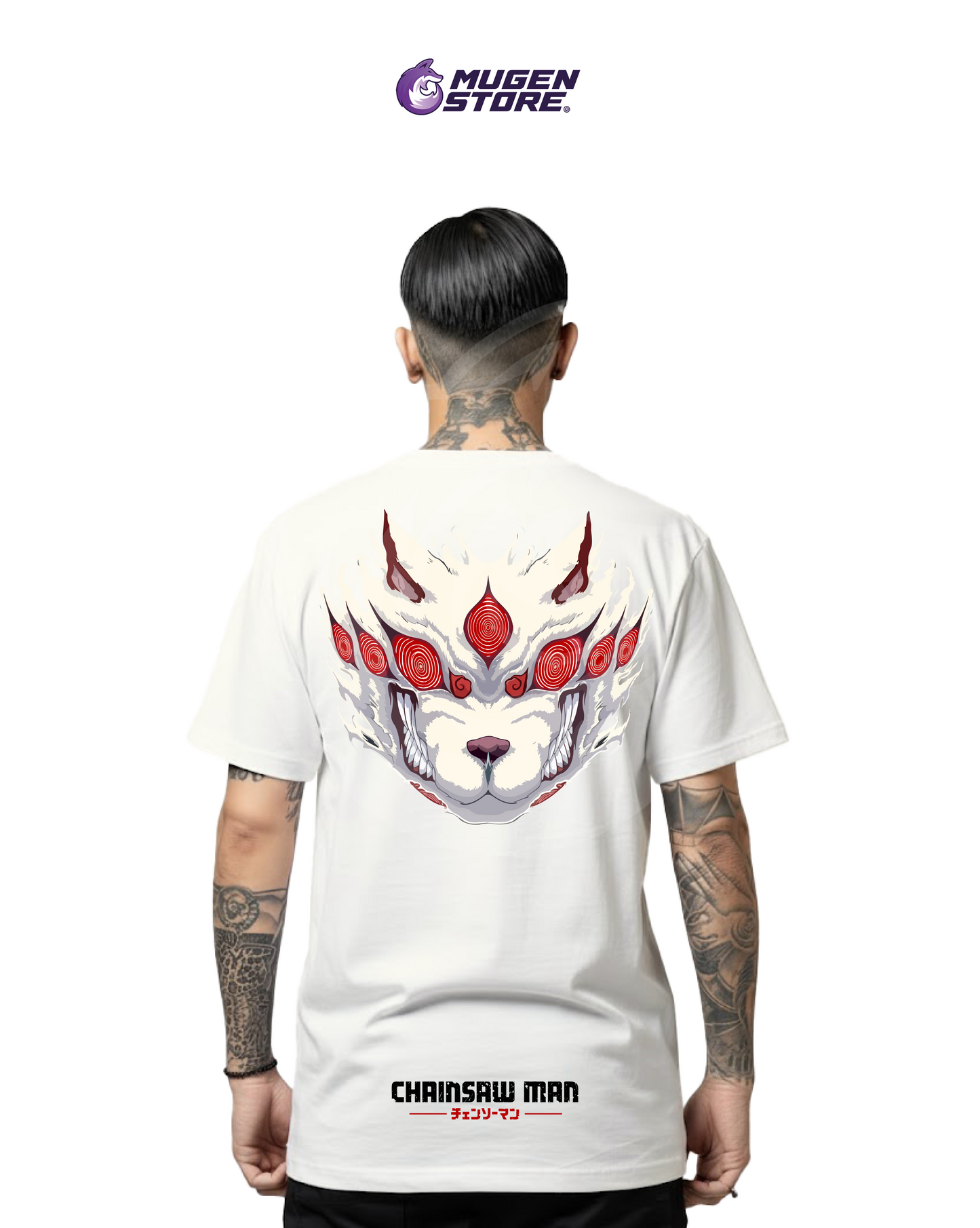 🦊 Camiseta Zorro Demonio – Contrato de Aki | Chainsaw Man