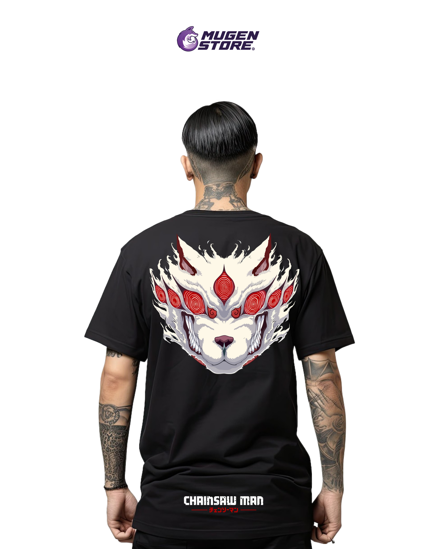 🦊 Camiseta Zorro Demonio – Contrato de Aki (Chainsaw Man)