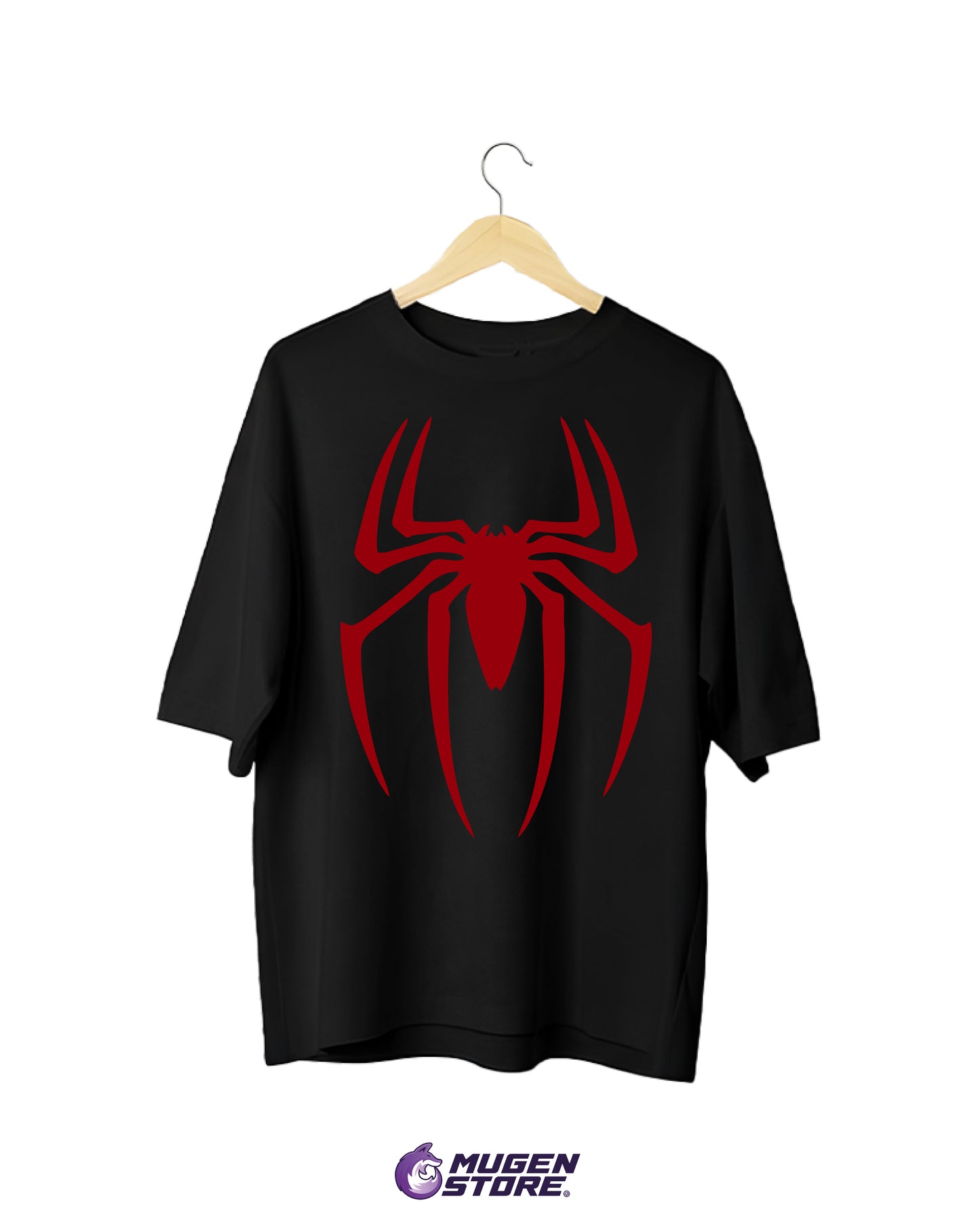 🕷️ Camiseta Oversize Spider Emblem – Black Edition