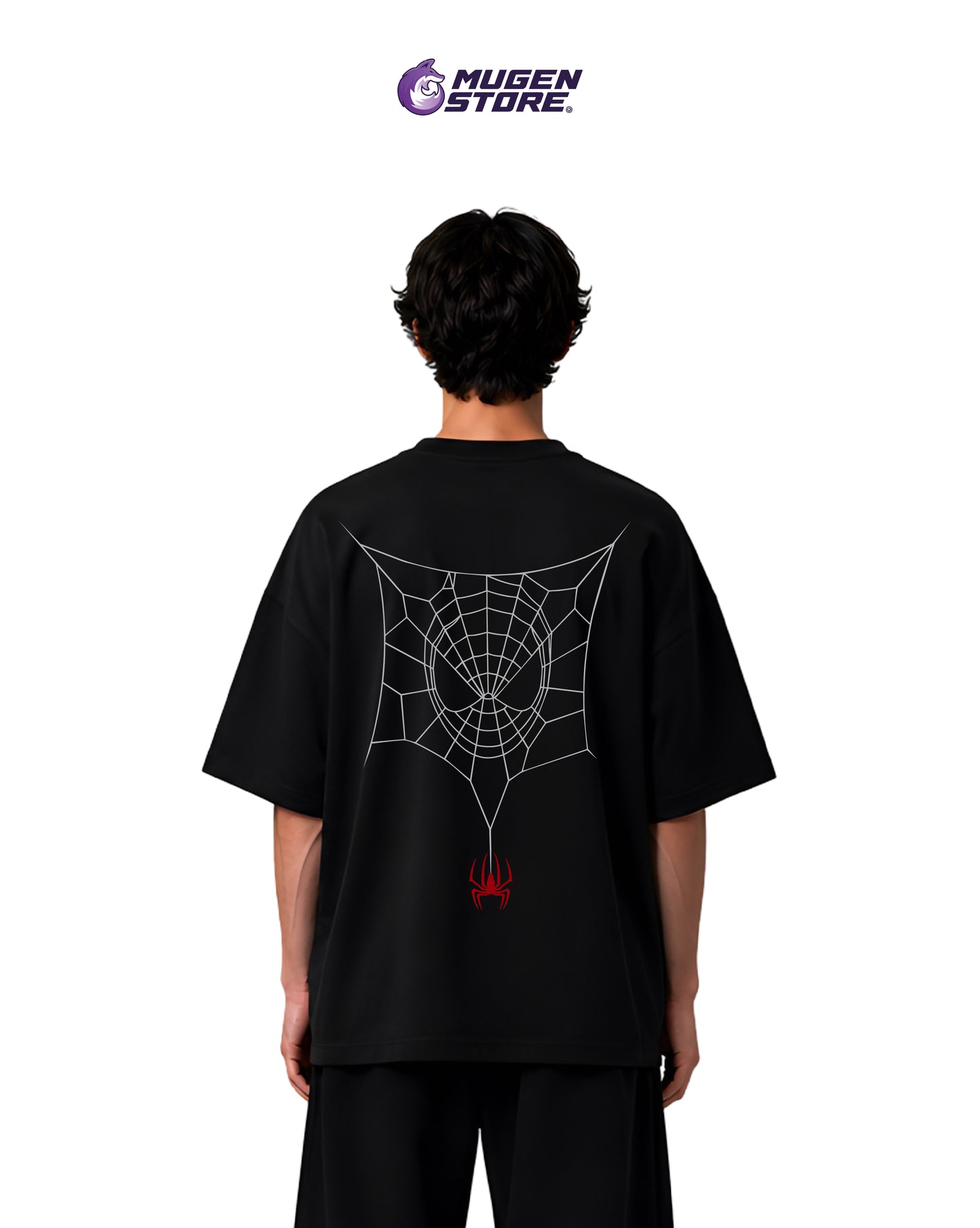 🕷️ Camiseta Oversize Spider Emblem – Black Edition