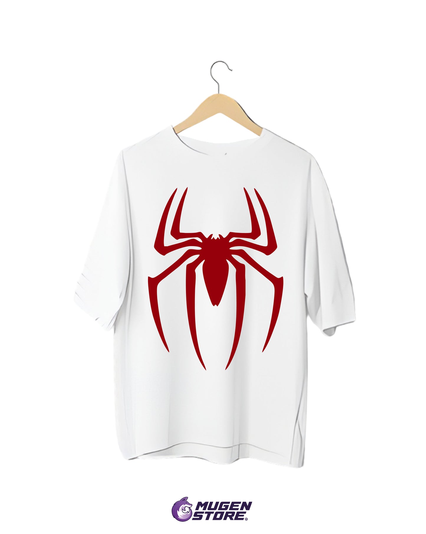 🕷️ Camiseta Oversize Spider Icon – White Edition