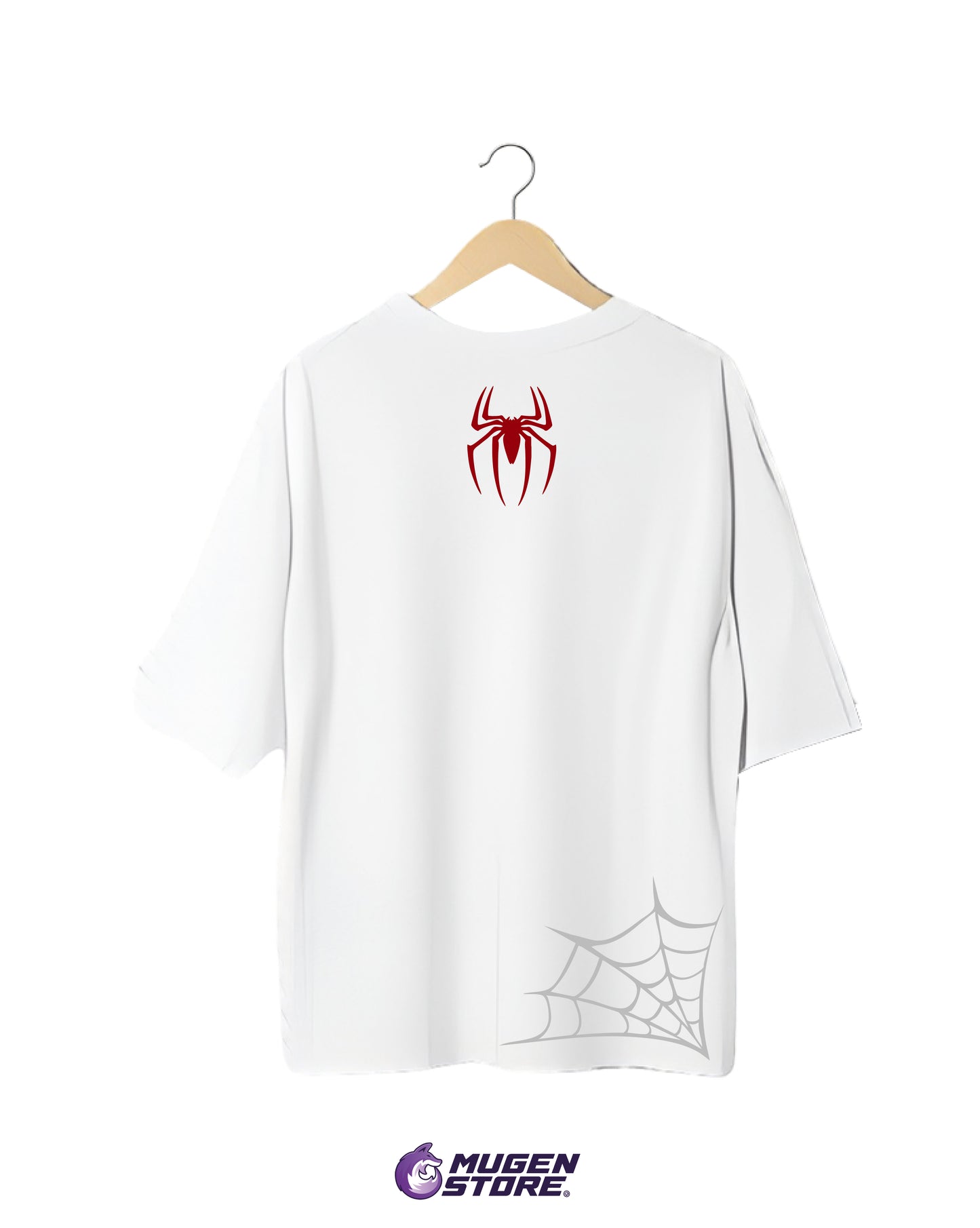 🕷️ Camiseta Oversize Spider Icon – White Edition