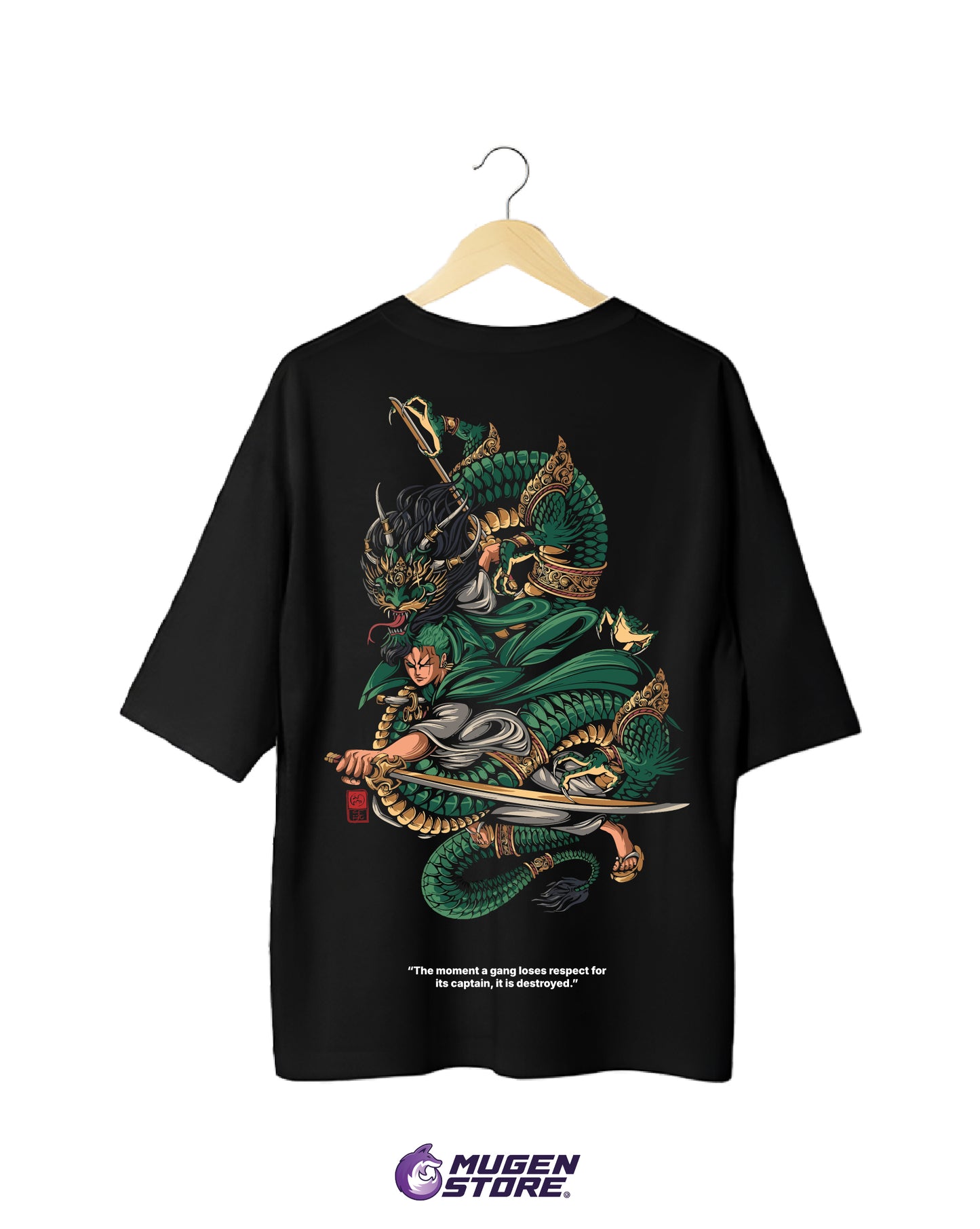 ⚔️ OVERSIZED T-SHIRT "GREEN DRAGON" – ZORO EDITION