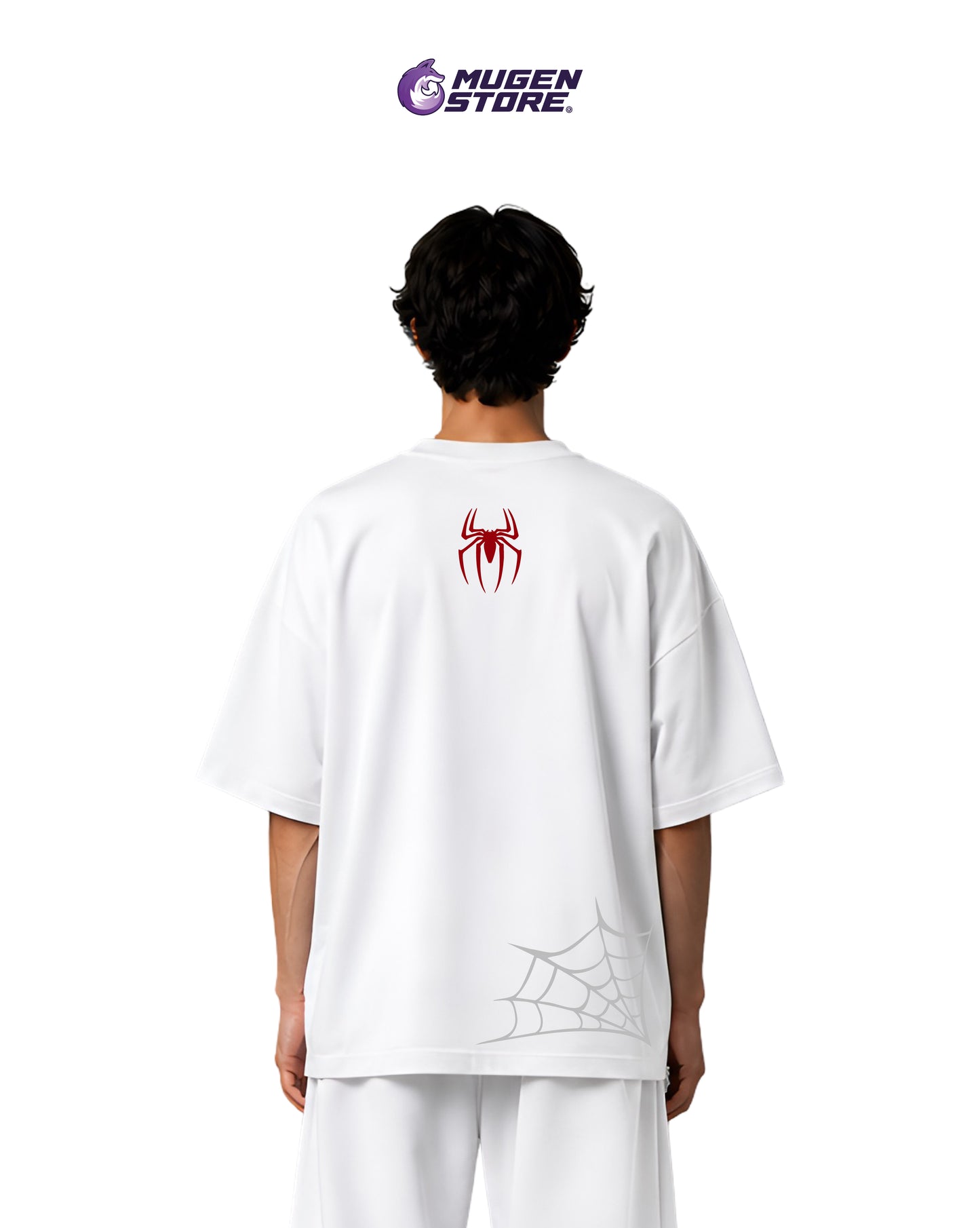 🕷️ Camiseta Oversize Spider Icon – White Edition