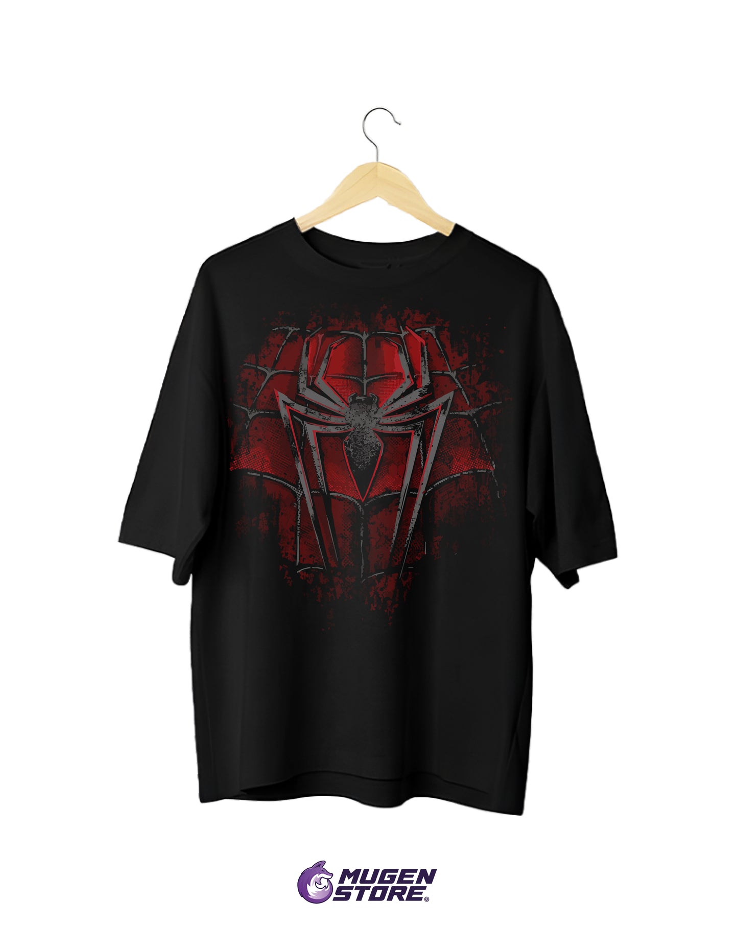 🕸️ Camiseta Oversize Scarlet Spider Emblem – Black Edition