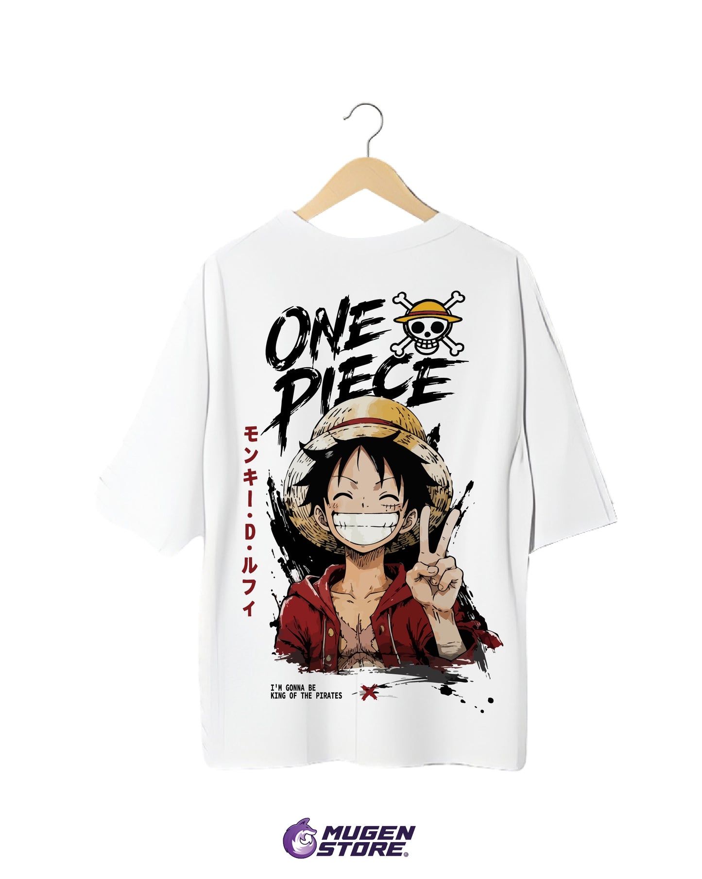 👑 OVERSIZED T-SHIRT "KING OF THE PIRATES" – LUFFY EDITION