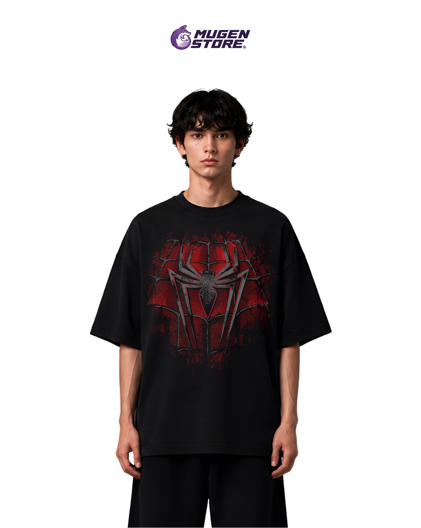 🕸️ Camiseta Oversize Scarlet Spider Emblem – Black Edition