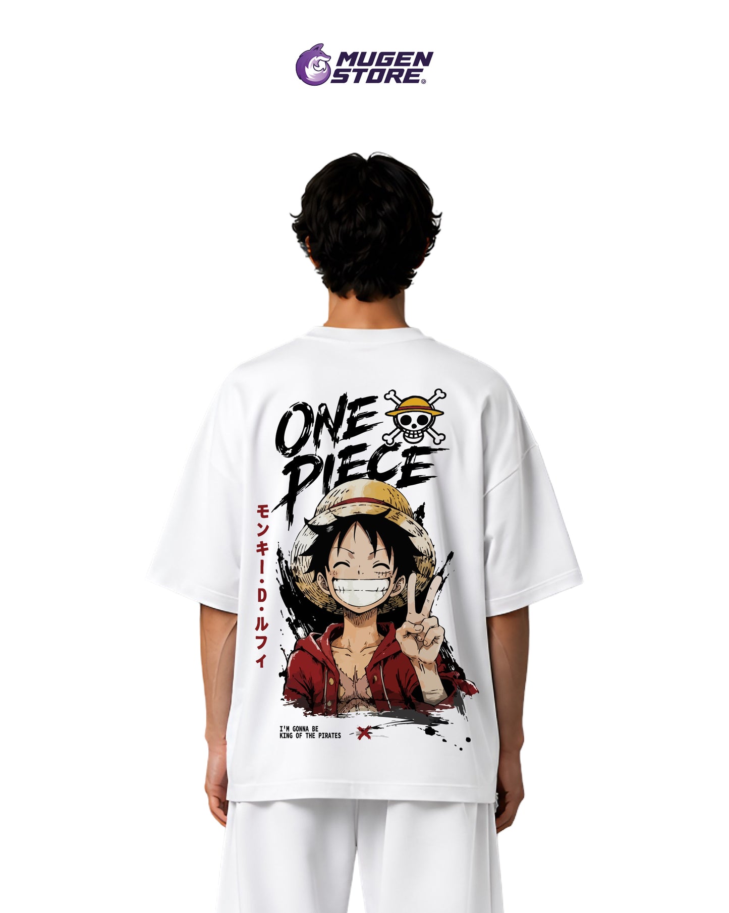 👑 OVERSIZED T-SHIRT "KING OF THE PIRATES" – LUFFY EDITION