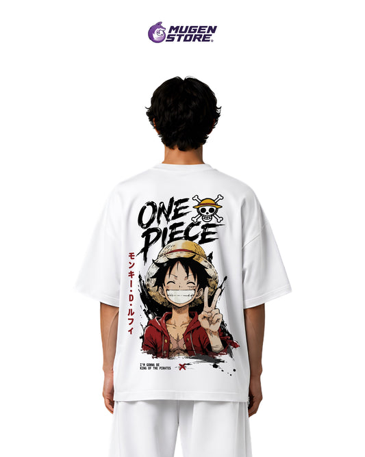 👑 OVERSIZED T-SHIRT "KING OF THE PIRATES" – LUFFY EDITION