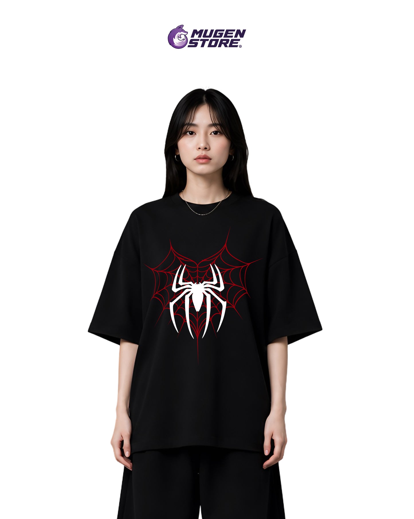 🕷️ Camiseta Oversize Web Spider – Black Edition