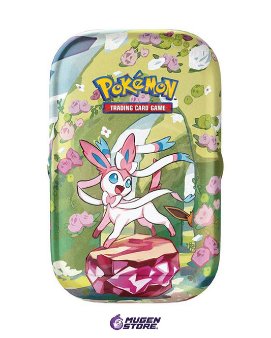 🌈✨ Pokémon TCG: Eevee & Evoluciones – Minilata Coleccionable | Español 🧲