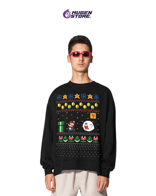🎄 Hoodie “Pixel Christmas Adventure” | Super Mario