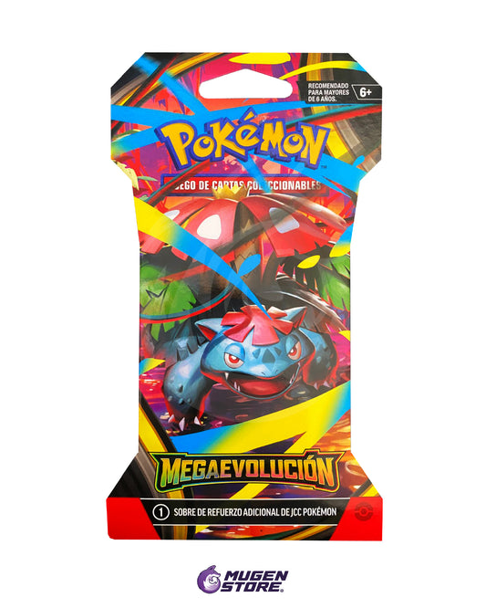 🌿🔥 Pokémon TCG: Mega Evolución – Sobre de Refuerzo | Español ⚡