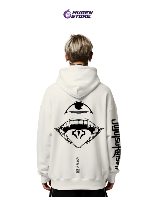 👁️ Hoodie “Cursed Seal – Ojo y Boca Maldita”