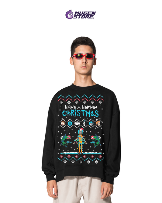 🎄 Hoodie “Have a Human Christmas” | Rick and Morty