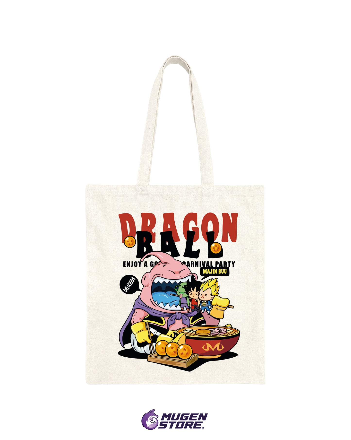 🐉 Tote Bag Dragon Ball Ramen Party – Majin Buu Edition