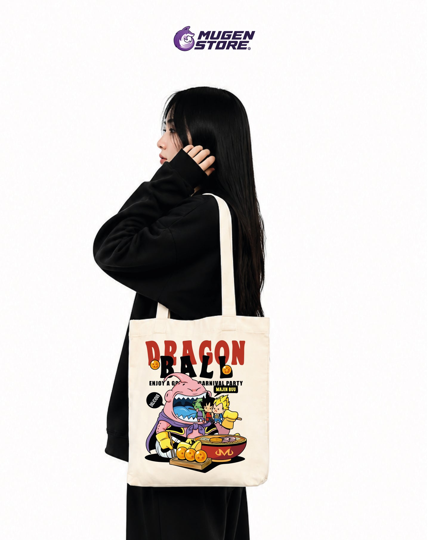 🐉 Tote Bag Dragon Ball Ramen Party – Majin Buu Edition