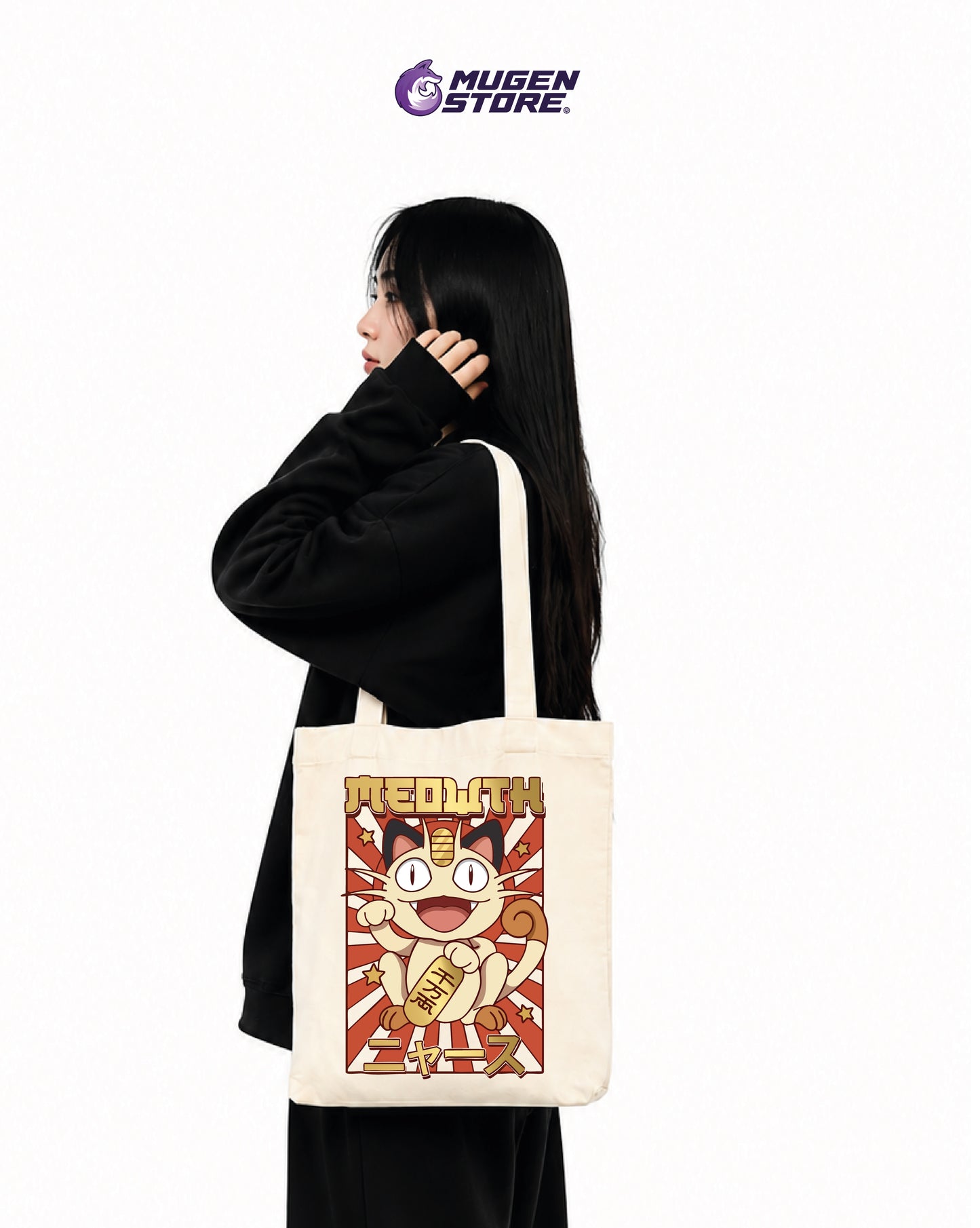 🐱 Tote Bag Lucky Meowth – Pokémon Edition