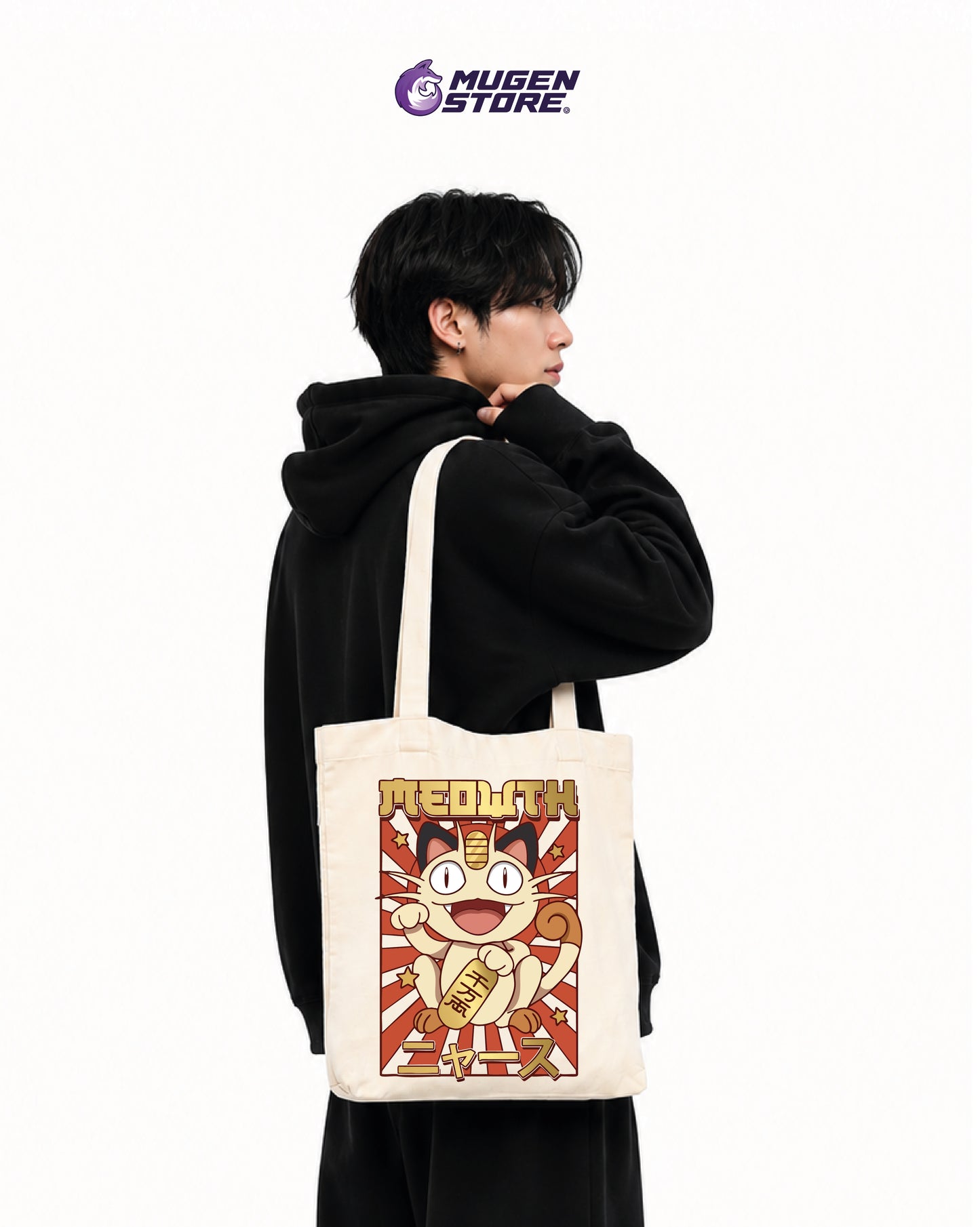 🐱 Tote Bag Lucky Meowth – Pokémon Edition