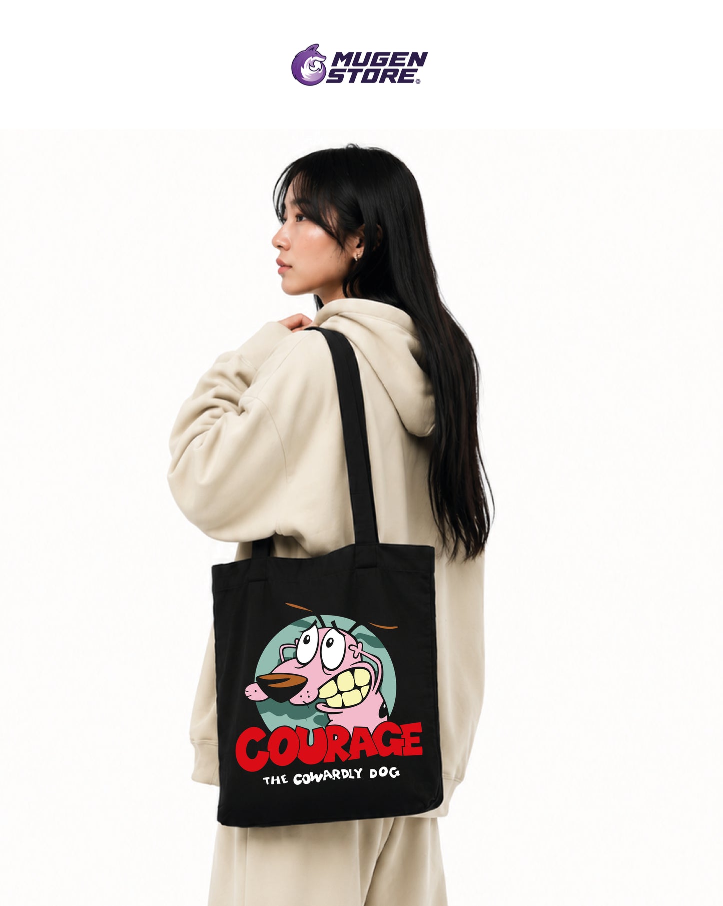 🐶 Tote Bag Courage – The Cowardly Dog Edition