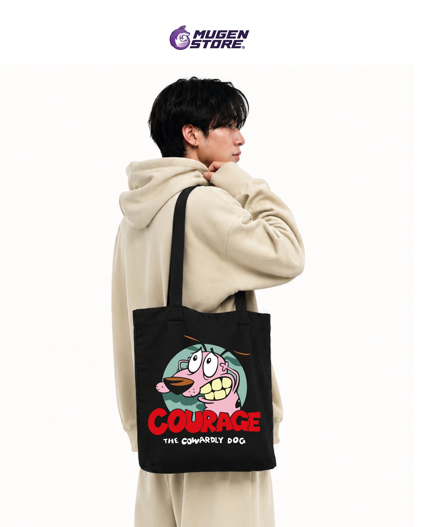 🐶 Tote Bag Courage – The Cowardly Dog Edition