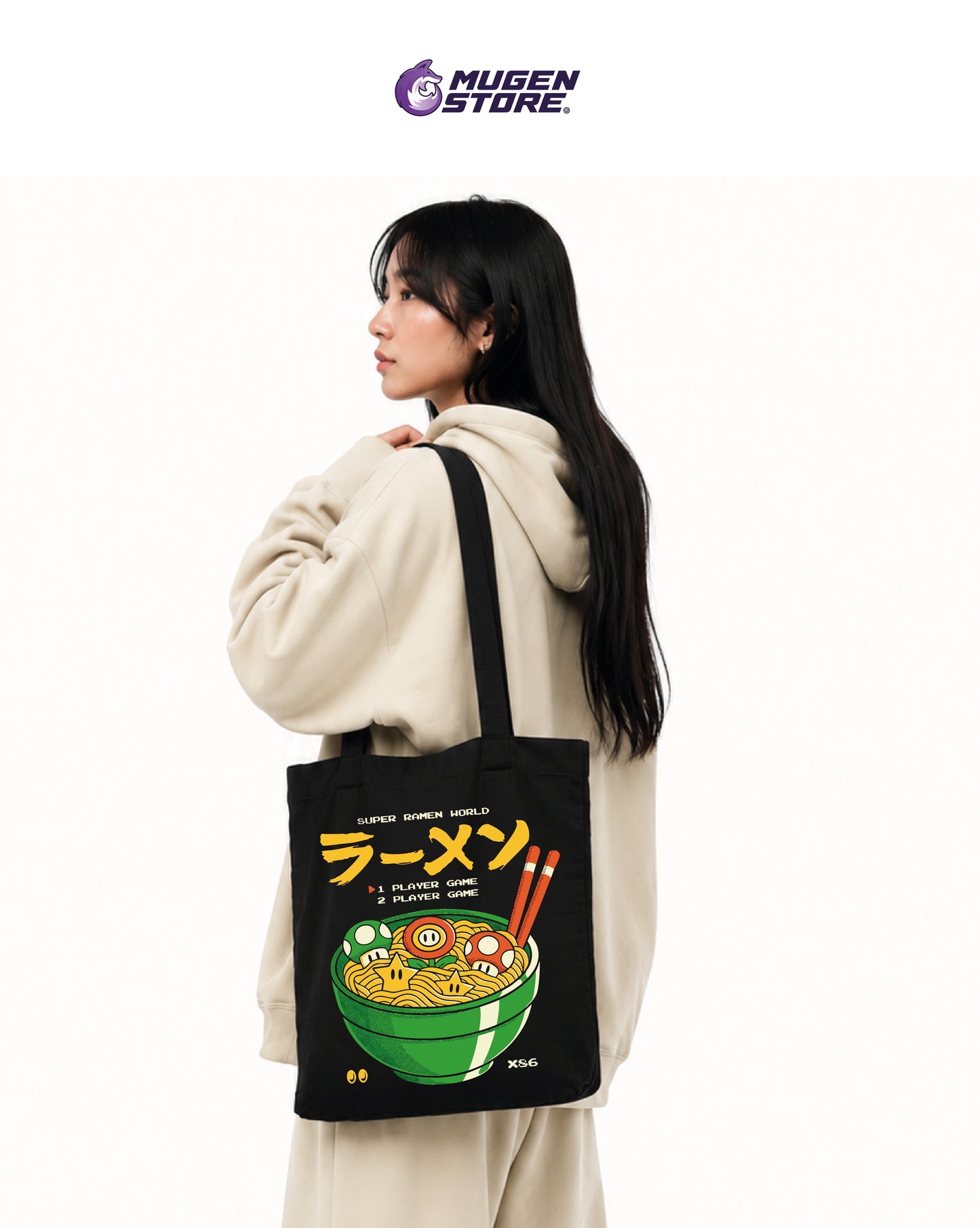 🍜 Tote Bag Super Ramen World – Gaming Edition