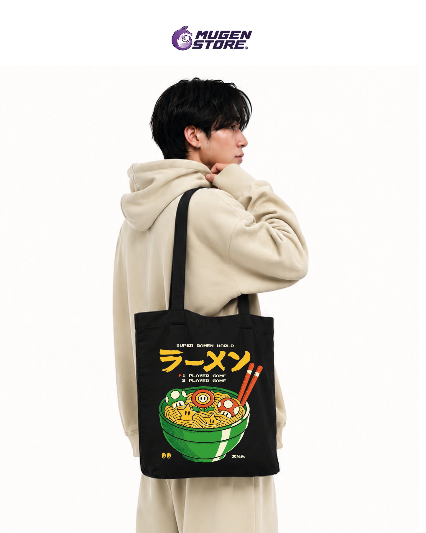 🍜 Tote Bag Super Ramen World – Gaming Edition