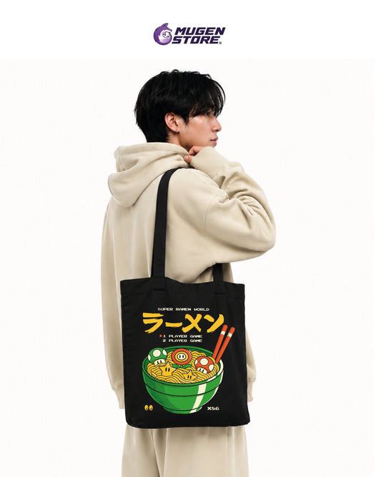 🍜 Tote Bag Super Ramen World – Gaming Edition