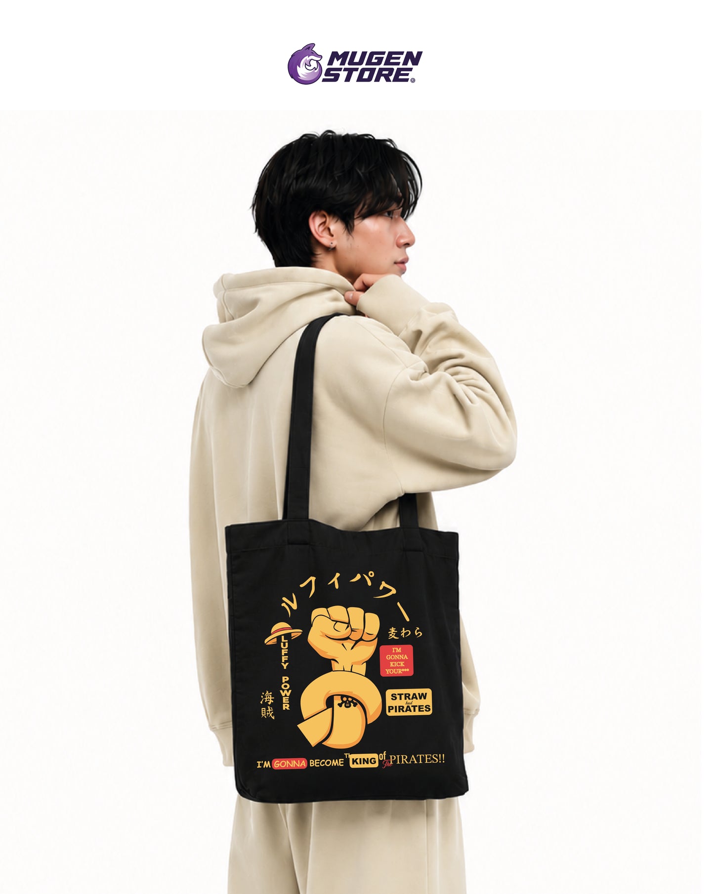 🏴‍☠️ Tote Bag Future Pirate King – One Piece Edition
