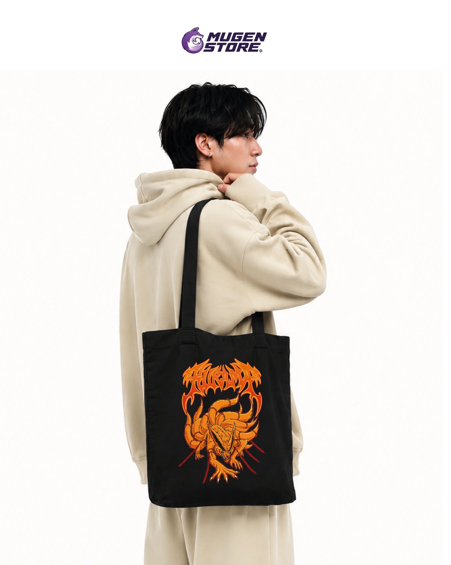 🦊 Tote Bag Nine-Tailed Fox – Kurama Edition