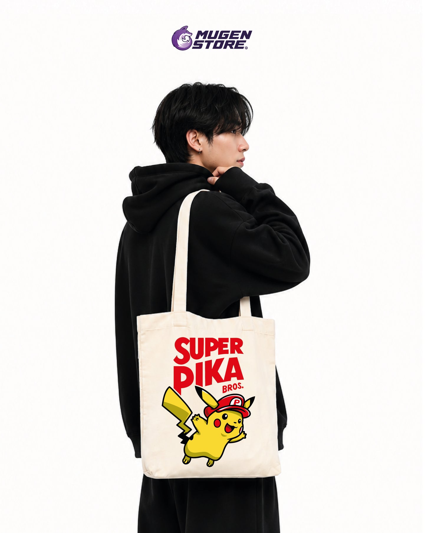 ⚡ Tote Bag Super Pika Bros. – Gaming Edition